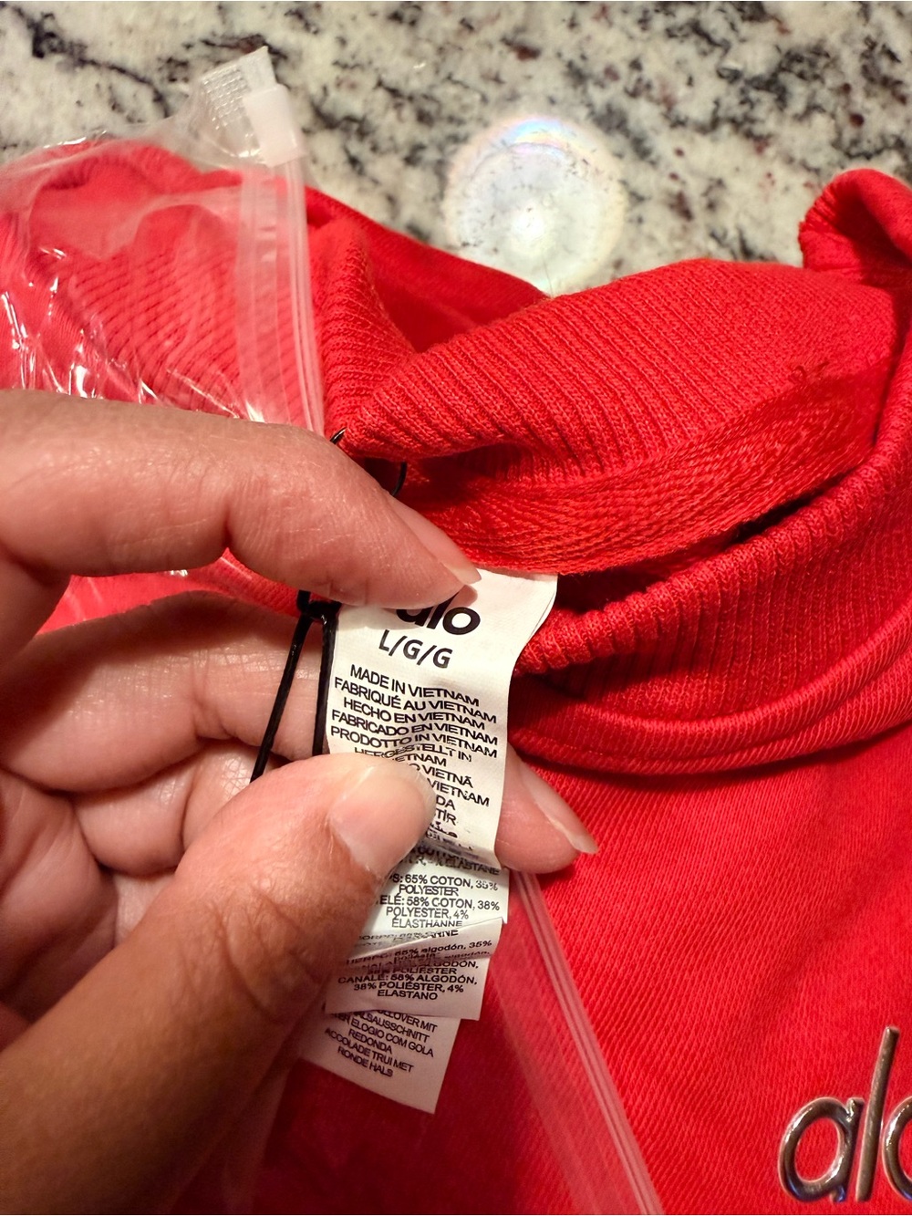 Size L ALO Yoga Women’s Red Matching Set